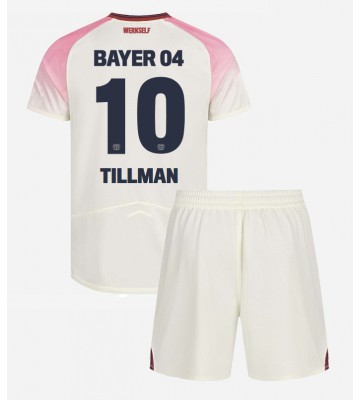 Bayer Leverkusen Malik Tillman #10 Bortaställ Barn 2025-26 Kortärmad (+ Korta byxor)